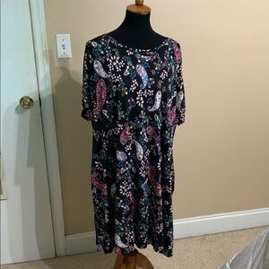 Source Unknown Pink and White Casual Sundress